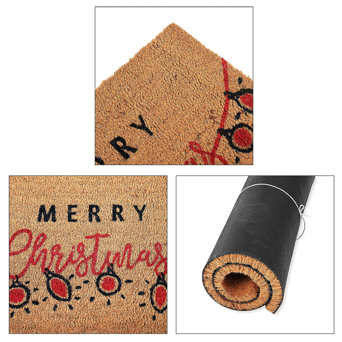 Merry Christmas Bleached Print Coir Doormat V32534789 6
