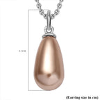 Metallic Rose Gold Swarovski Crystal Pendant with Chain (Size 20) in Platinum Overlay Sterling Silver 7.92 Ct.