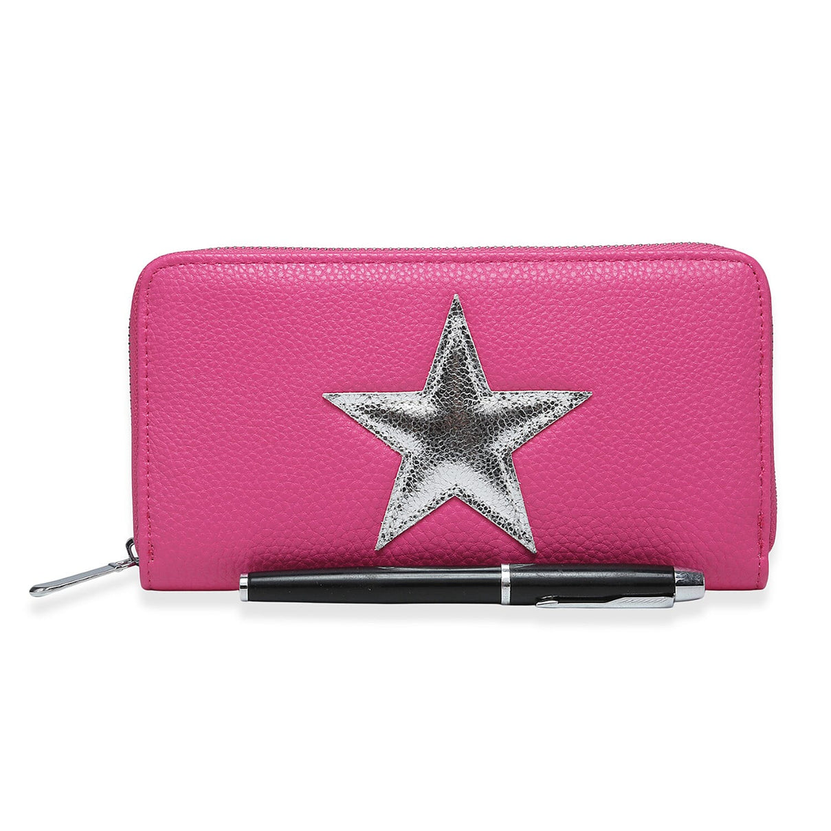 Close Out Deal - House of Milano Metallic Star Long Wallet - Fuchsia 8122849 0