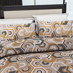 Hush Heaven 3-Piece Printed Duvet Set with Pillow Covers - Storage Bag (Size King) - Multicolor