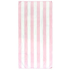 Quick Dry Beach Towel (80 x 160cm) - Pink & White