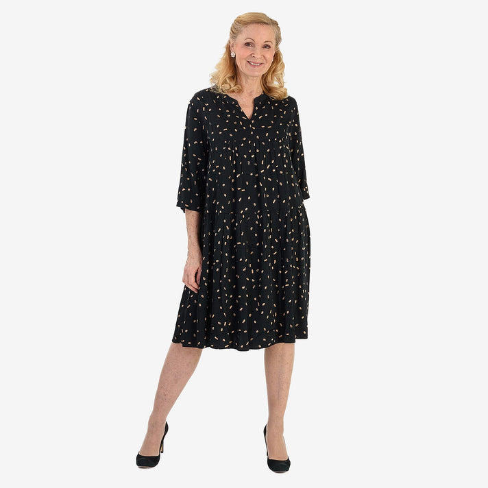 La Marey Brush Stroke Print Midi Dress (Size 12) - Red &amp; White 8546433 1