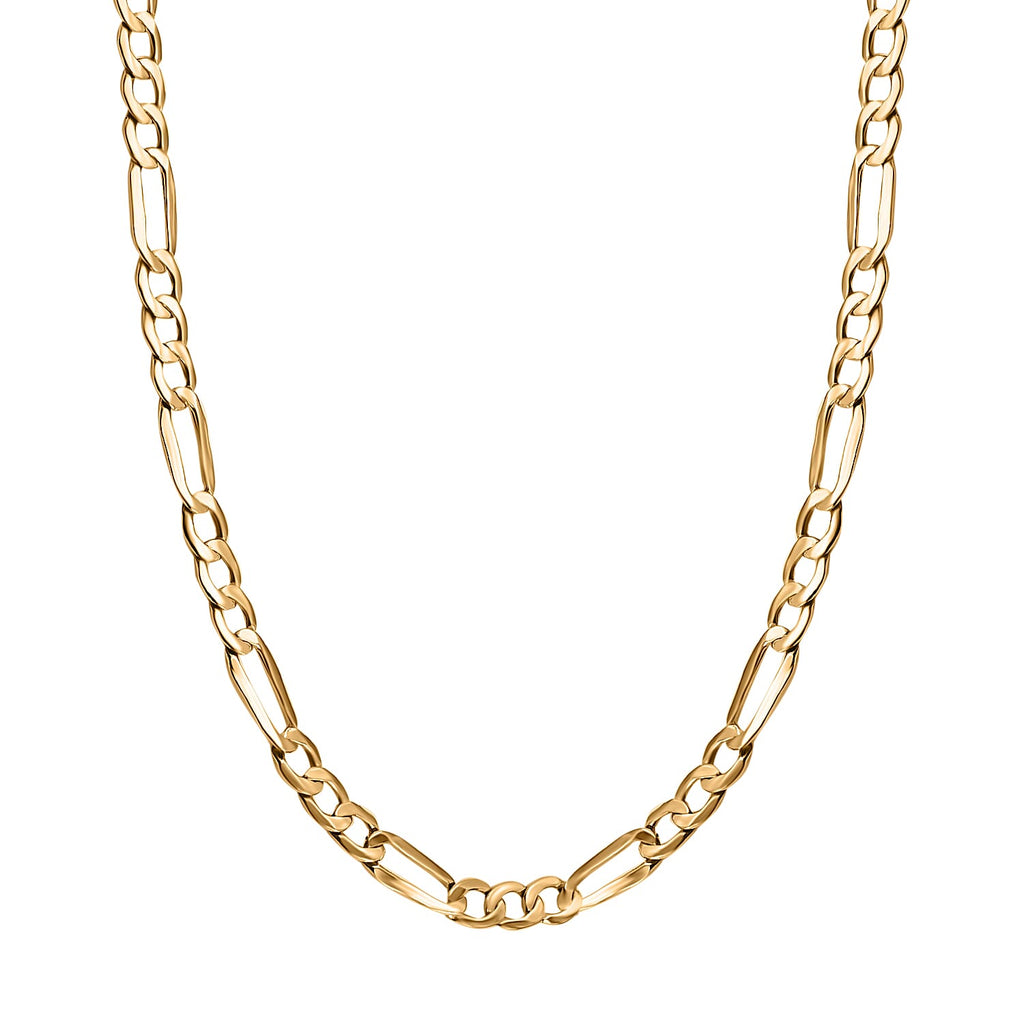 Italian Closeout - 9K Yellow Gold Figaro Necklace (Size - 20)
