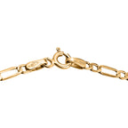 Italian Closeout - 9K Yellow Gold Figaro Necklace (Size - 20)