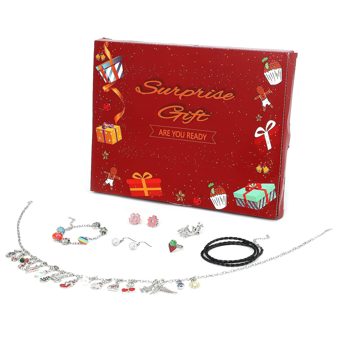 Midnight Special - Set of 30pcs White, Black Austrian Crystal and Multi Gemstones Advent Calendar Jewellery Box 7369742 2