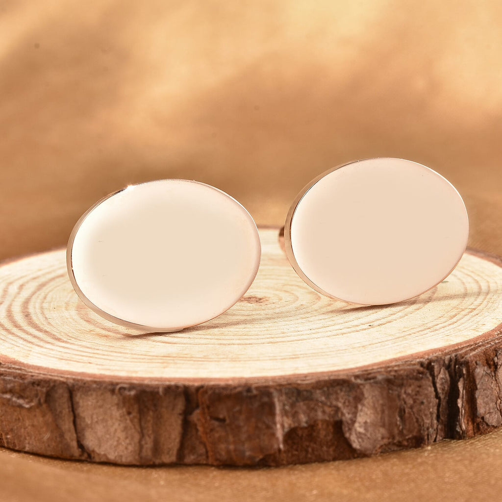 Miker Engraved CuffLink in Rose Gold Tone