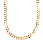 Milan Closeout - Made in ITALY Rounded Curb Necklace in Gold Overlay Sterling Silver (Size - 22), Silver Wt. 19.50 Gms