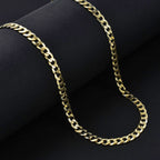Milan Closeout - Made in ITALY Rounded Curb Necklace in Gold Overlay Sterling Silver (Size - 22), Silver Wt. 19.50 Gms
