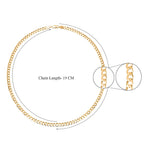 Milan Closeout - Made in ITALY Rounded Curb Necklace in Gold Overlay Sterling Silver (Size - 22), Silver Wt. 19.50 Gms