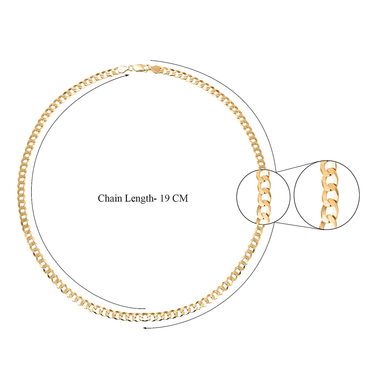 Milan Closeout - Made in ITALY Rounded Curb Necklace in Gold Overlay Sterling Silver (Size - 22), Silver Wt. 19.50 Gms 7723427 4