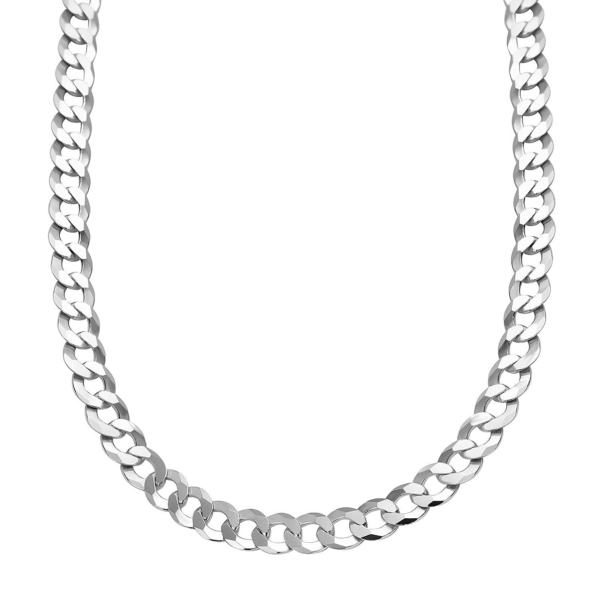 Rounded Curb Necklace in Sterling Silver (Size - 22), Silver Wt. 21.00 Gms 7723436 0