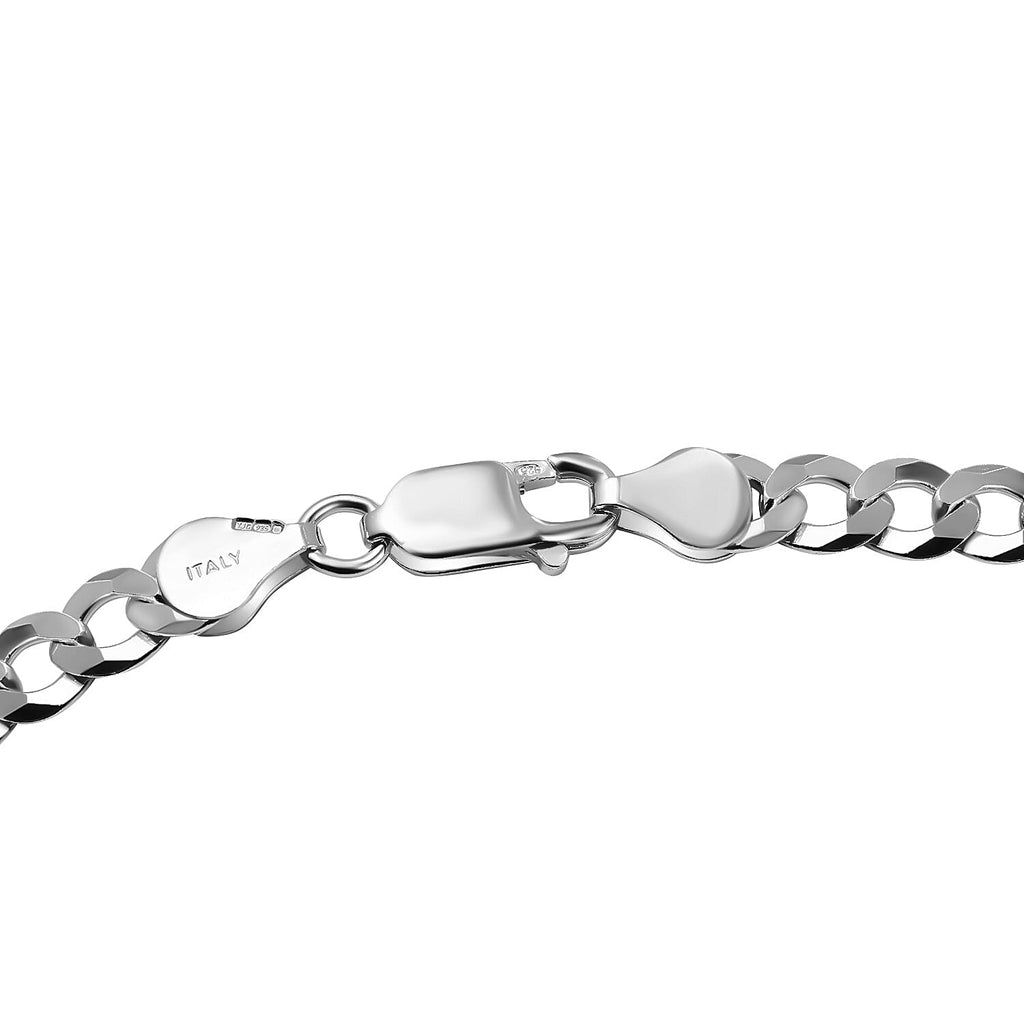 Rounded Curb Necklace in Sterling Silver (Size - 22), Silver Wt. 21.00 Gms
