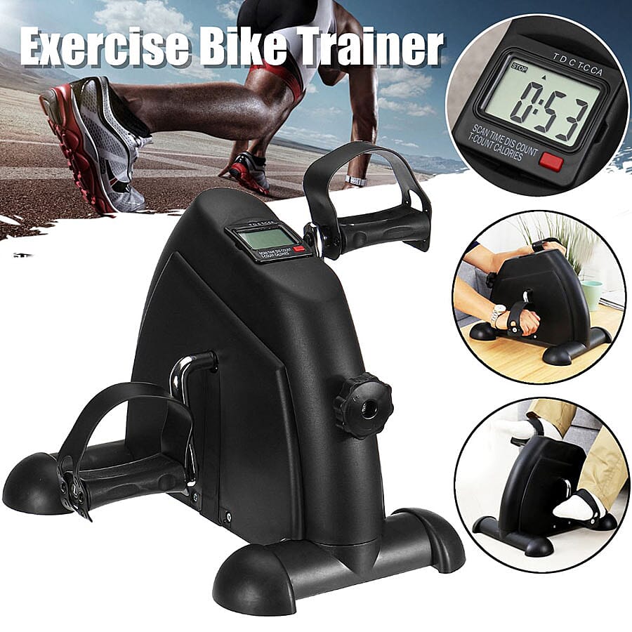 Mini Bike Pedal Exerciser With Digital Display - Black 6088747 1