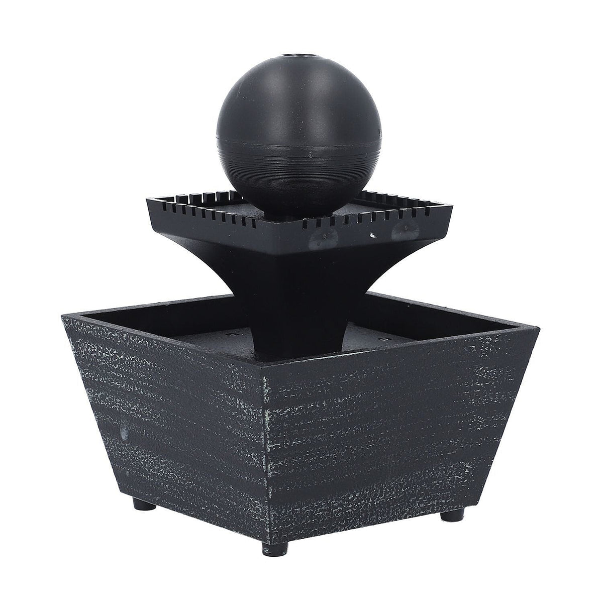 Mini Stones Water Fountain - Black - Portable with LED Lights - Powered on 2 AA Batteries (Not Included) 6021862 5
