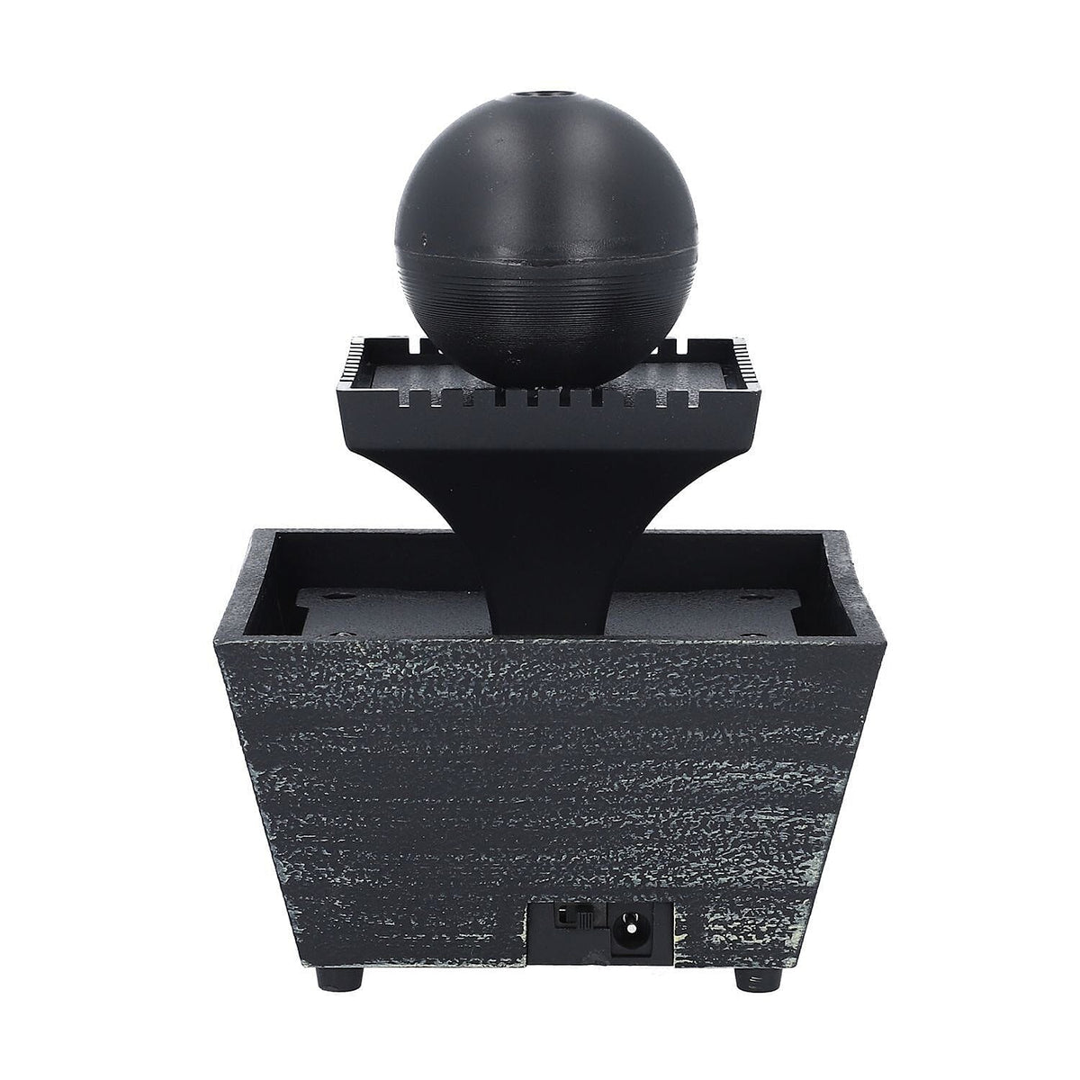 Mini Stones Water Fountain - Black - Portable with LED Lights - Powered on 2 AA Batteries (Not Included) 6021862 6