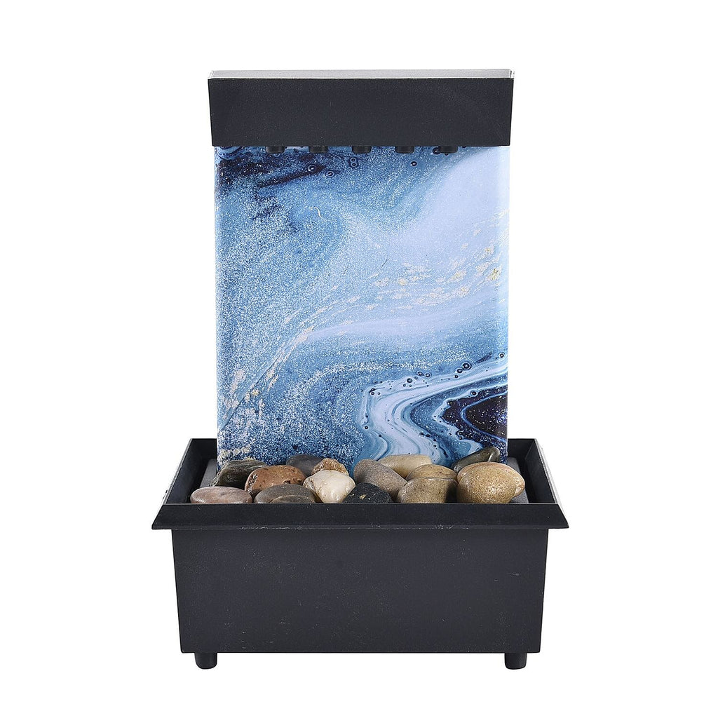 Waterfall Water Fountain with LED Light  (2 AA Battery, Not Included)