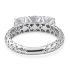 Mirage Collection - Luxuriant 9K White Gold SGL Certified Lab Grown Diamond (SI-GH) Trilogy Ring 1.56 Ct.