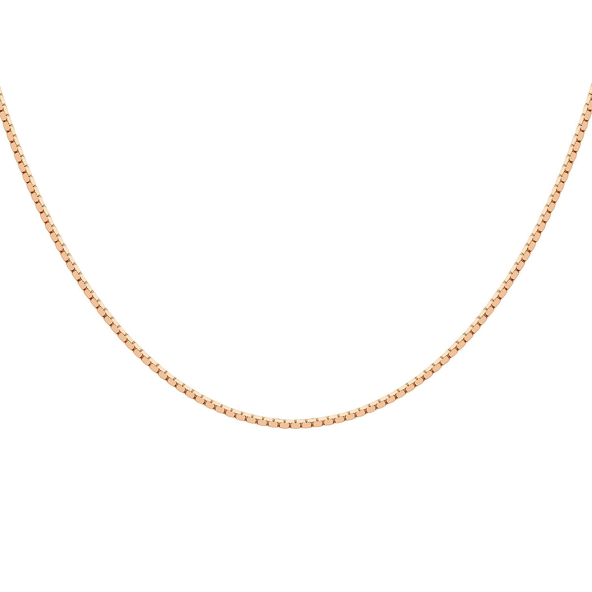 Mirror Box Chain 16 Inch in 9K Rose Gold 7582357 0