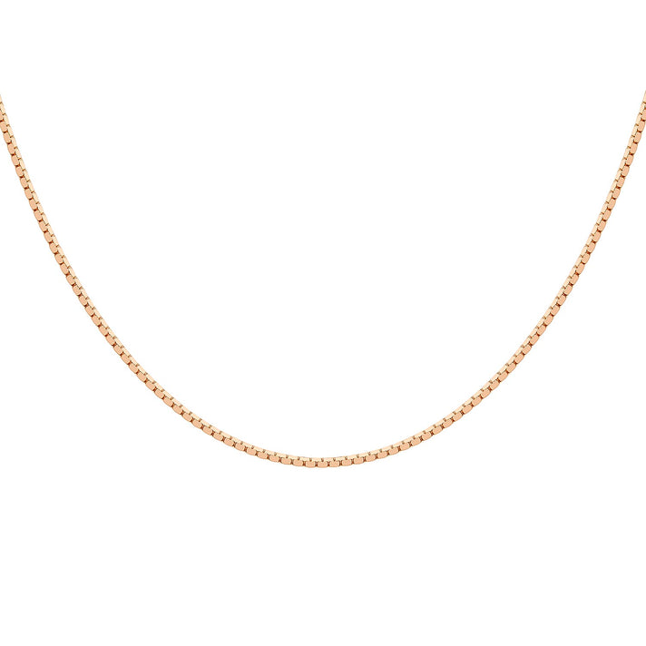 Mirror Box Chain 16 Inch in 9K Rose Gold 7582357 1