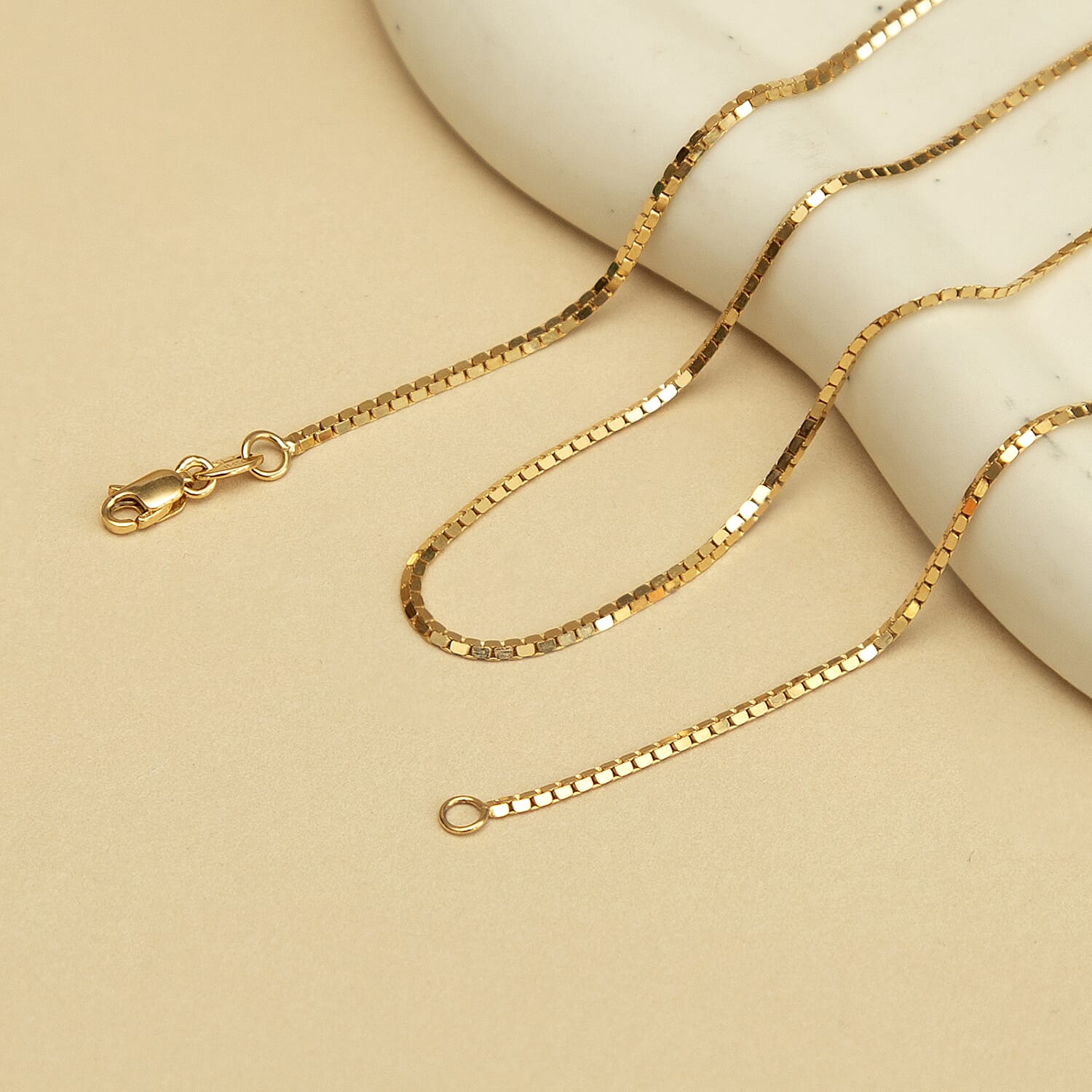 Mirror Box Chain 20 Inch in 9K Yellow Gold 7581781 1