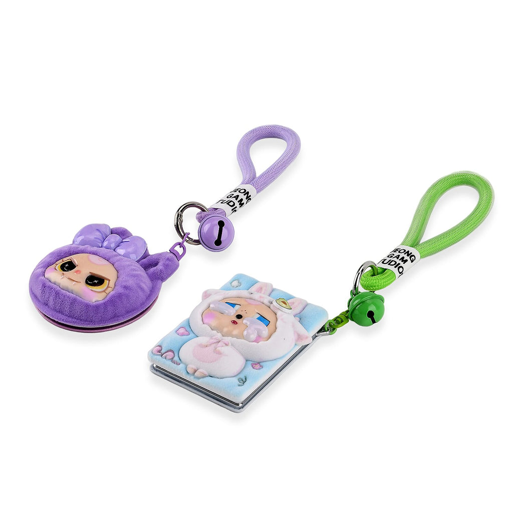 Set of 2 - 3D Character Design Compact Mirrors - Blue & Purple