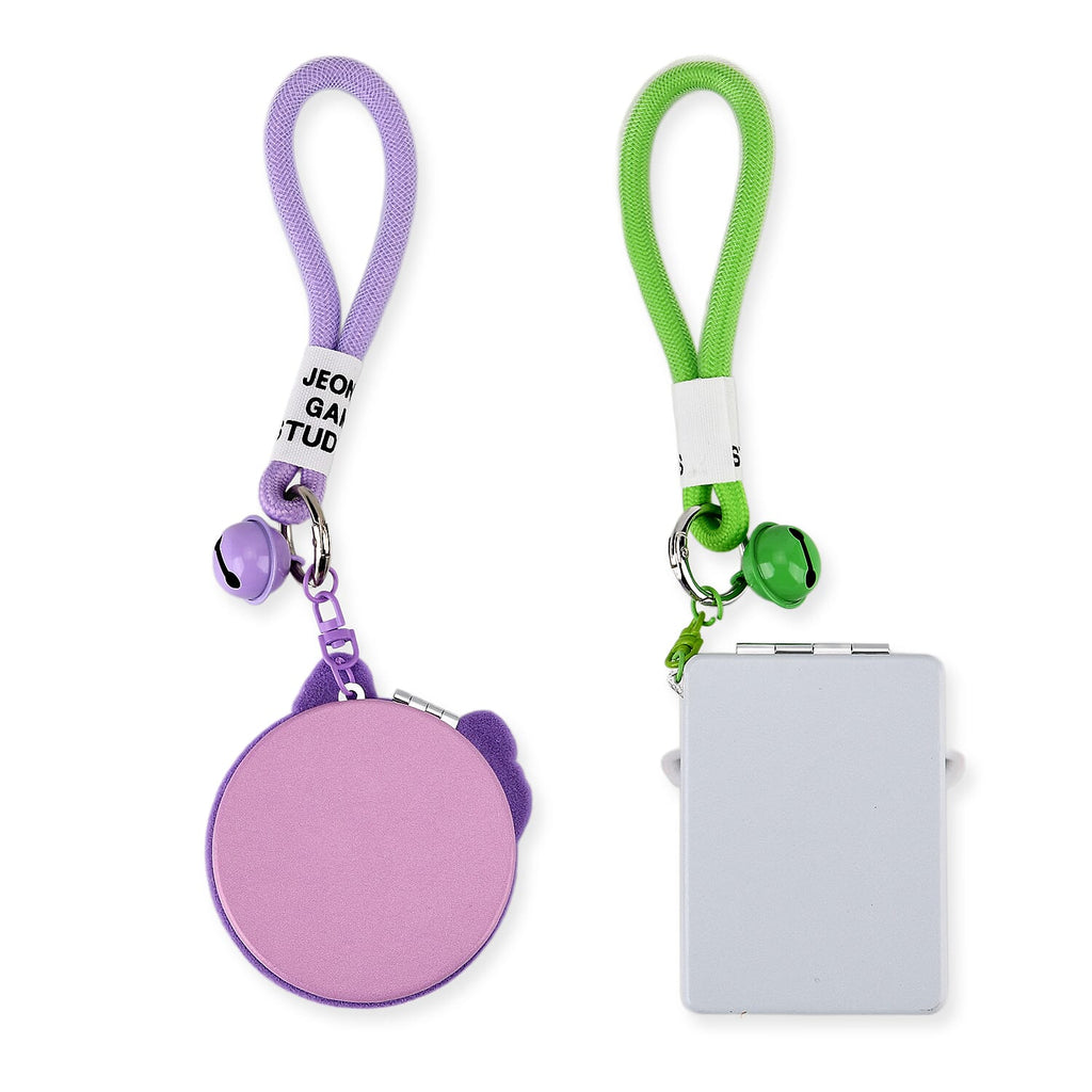 Set of 2 - 3D Character Design Compact Mirrors - Blue & Purple