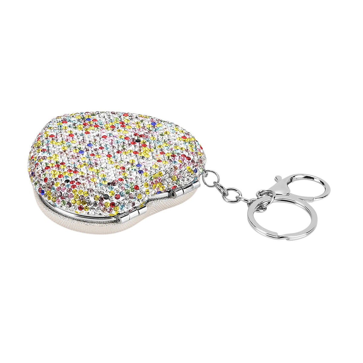 Heart Shape Elegant Sparkly Crystal Compact Mirror (7cm) - Multi Colour V32512449 6