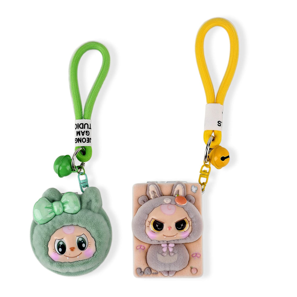 Set of 2 - 3D Character Design Compact Mirrors - Yellow & Green
