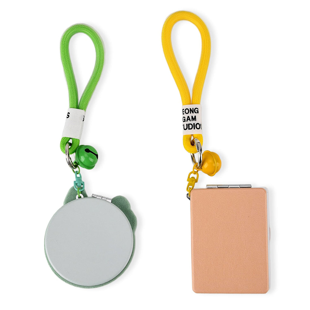 Set of 2 - 3D Character Design Compact Mirrors - Yellow & Green