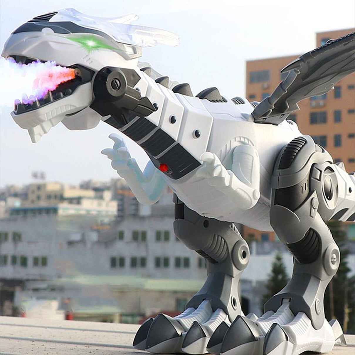 Mist Spray Dragon Toy for Kids with Simulation Roaring, Spraying, Shaking Head, Red Light and Sound 7274798 7
