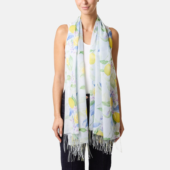 Misumi Sea Shell Print Scarf (Size 190 X 74 Cm) - Yellow 8523256 1