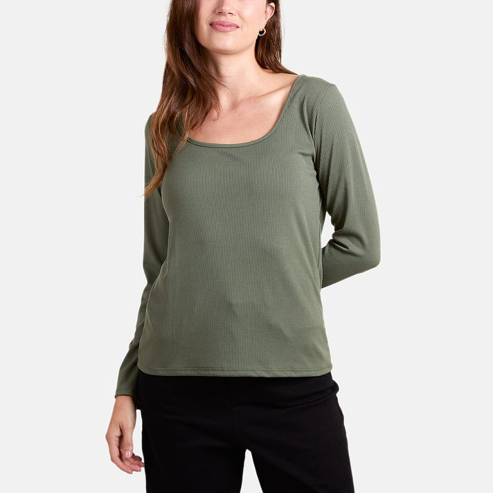 Misumi Scoop Neck Ribbed Long Sleeve Top 8057832 1
