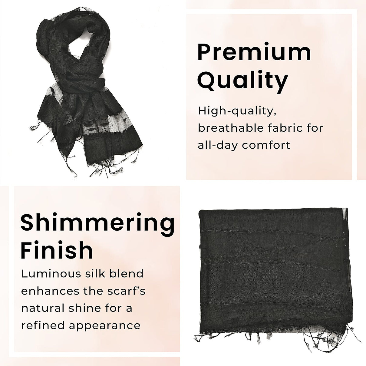 30% Silk and Modal Printed Women's Scarf 7976073 5