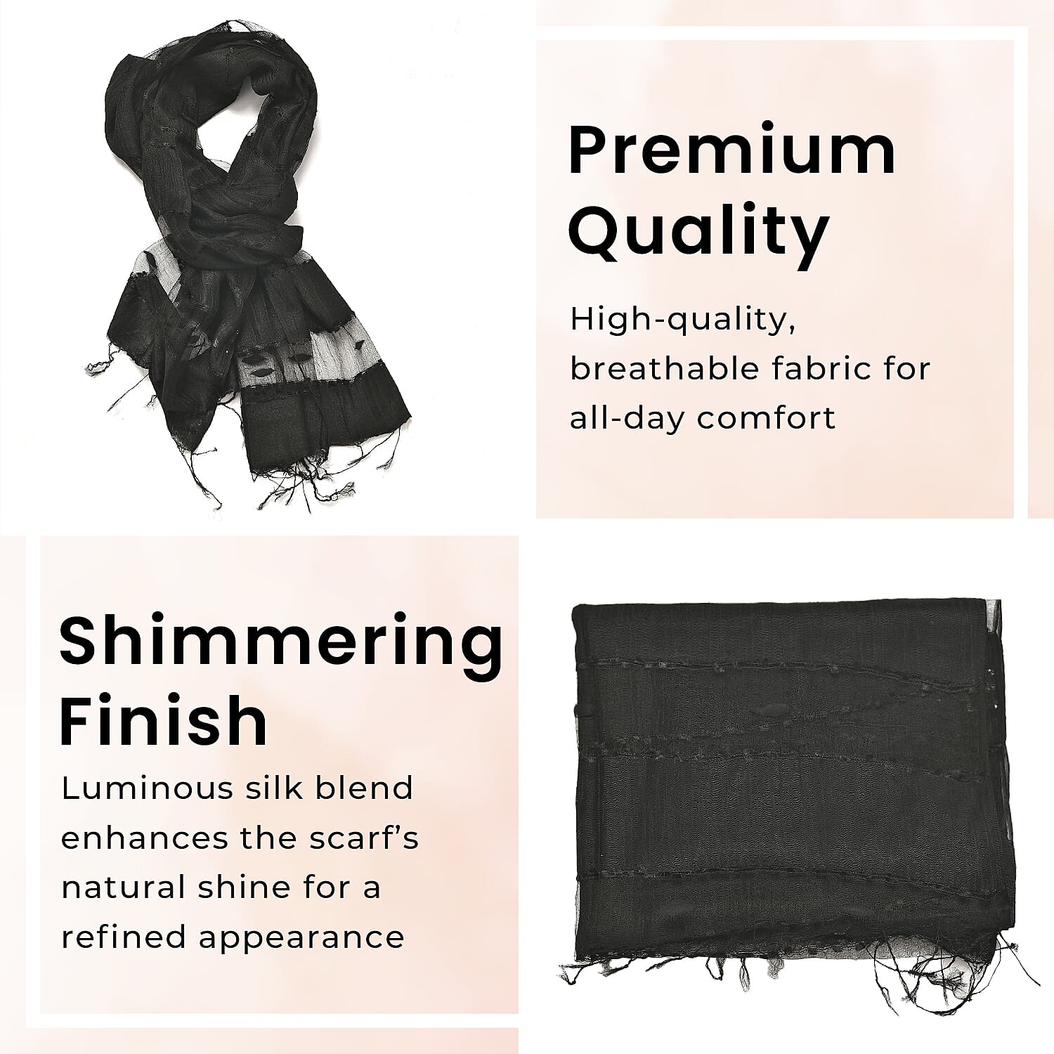 30% Silk and Modal Printed Women's Scarf 7976073 5