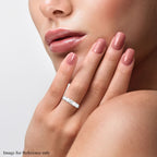 Moissanite (Asscher Cut) 5 Stone Ring in Rhodium Overlay Sterling Silver 1.70 Ct