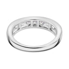 RADIANTA Moissanite - GRA Certified D-VVS1 Moissanite Band Ring in Rhodium Overlay Sterling Silver 1.00 Ct.