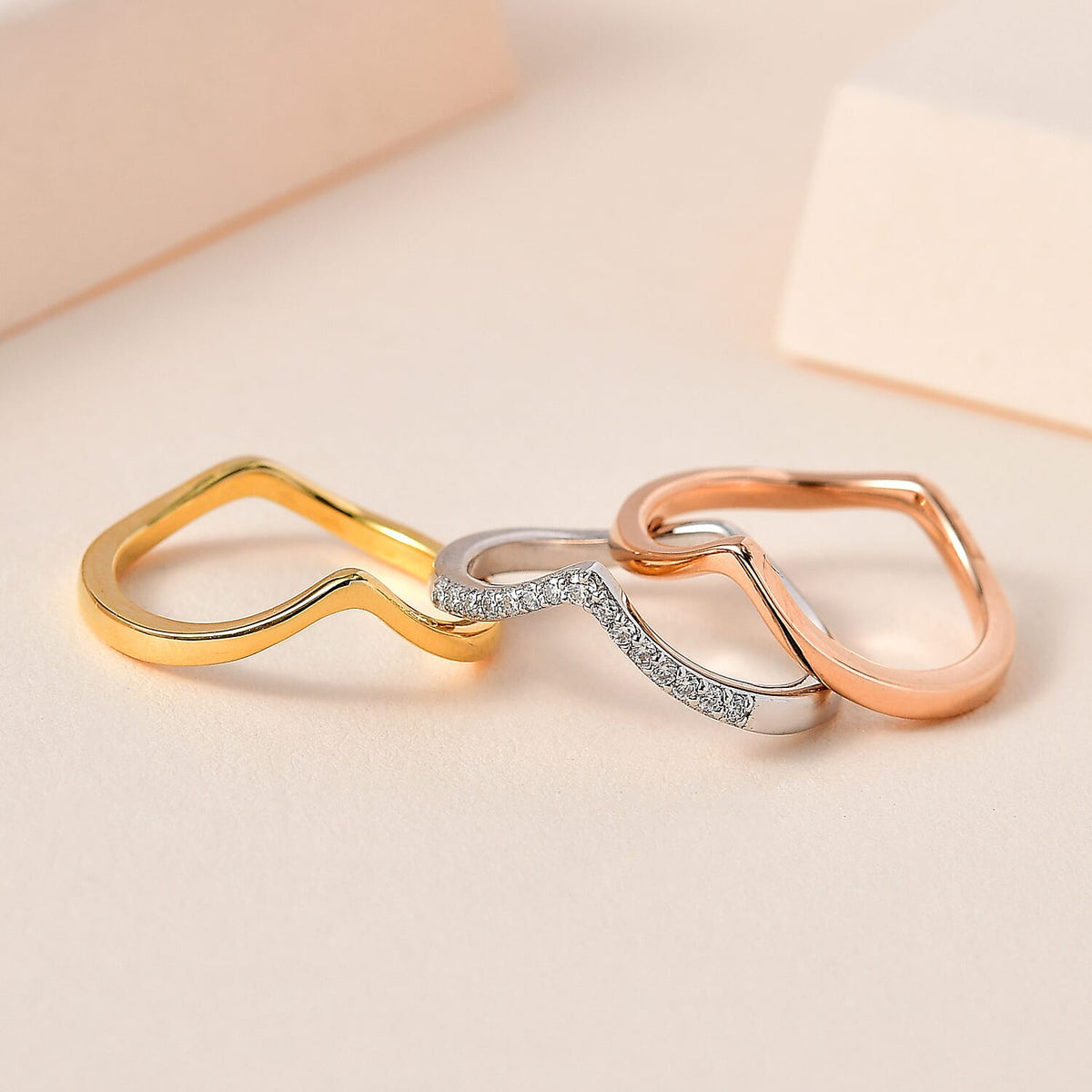 Moissanite Wishbone Wedding Band Stacking Ring Sterling Silver 0.13 ct, Silver Wt. 6 Gms 0.094 Ct. 7618096 1
