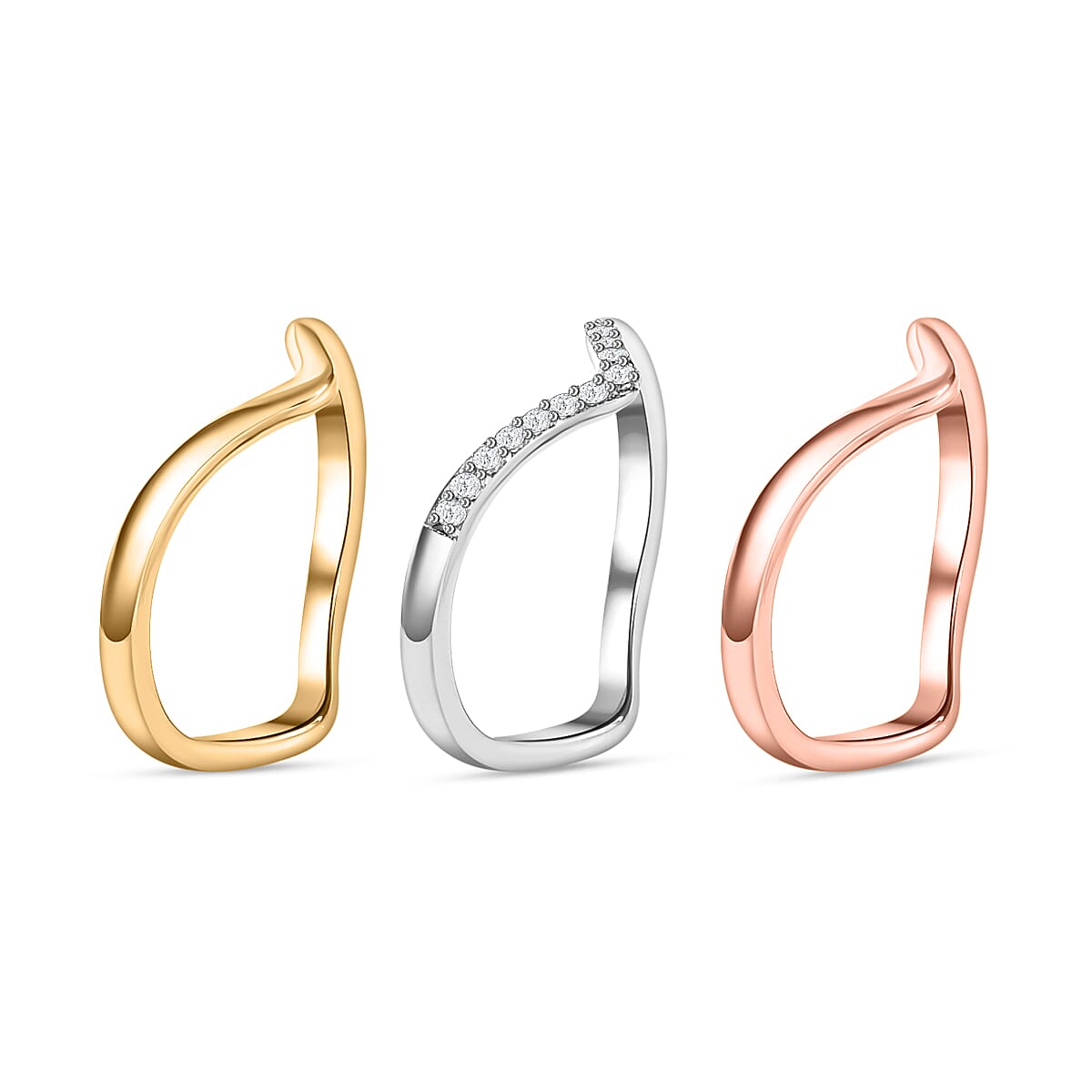Moissanite Wishbone Wedding Band Stacking Ring Sterling Silver 0.13 ct, Silver Wt. 6 Gms 0.094 Ct. 7618096 4