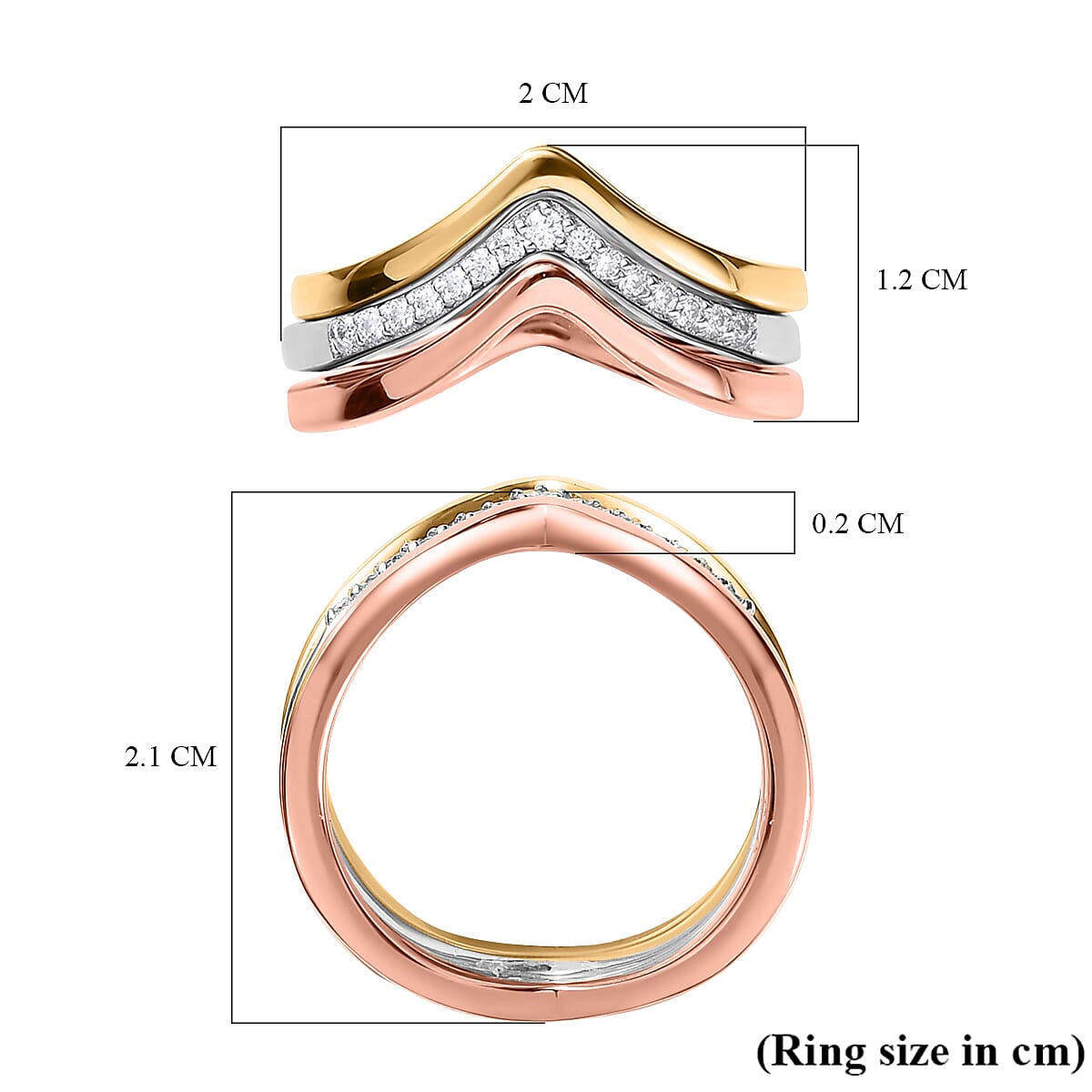 Moissanite Wishbone Wedding Band Stacking Ring Sterling Silver 0.13 ct, Silver Wt. 6 Gms 0.094 Ct. 7618096 6