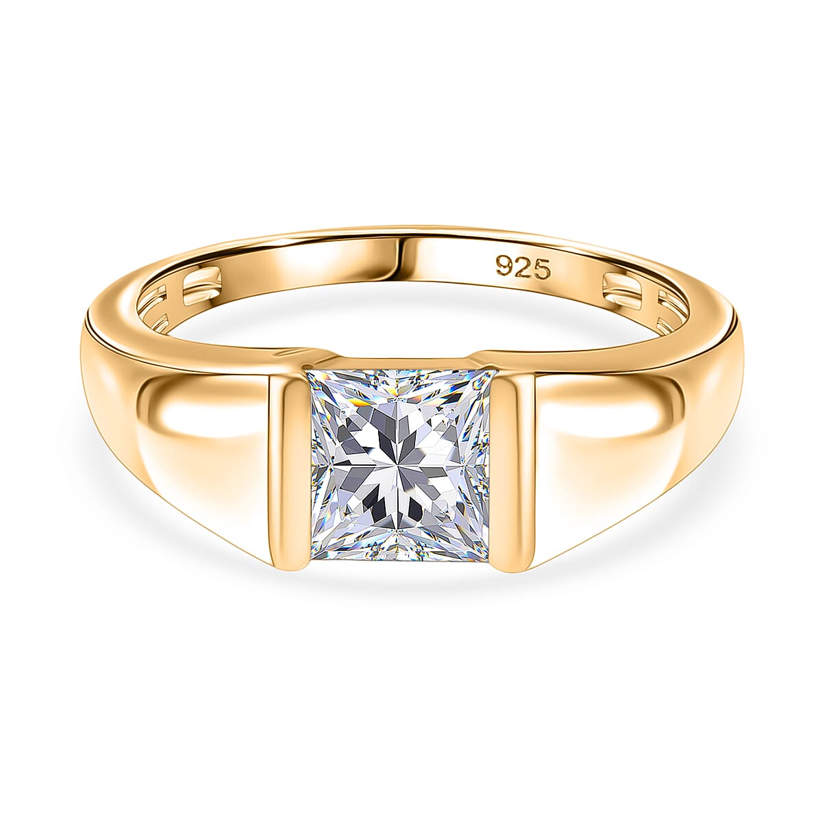 1.1 Ct. Moissanite Band Ring in Yellow Gold Plated Sterling Silver 8275809 0