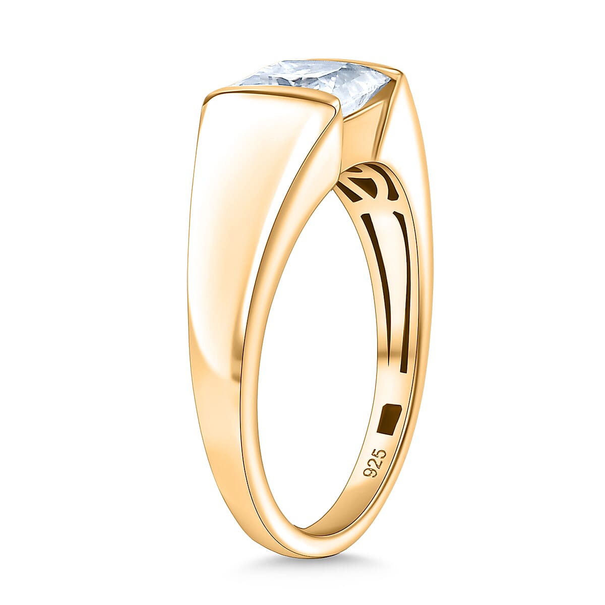 1.1 Ct. Moissanite Band Ring in Yellow Gold Plated Sterling Silver 8275809 4