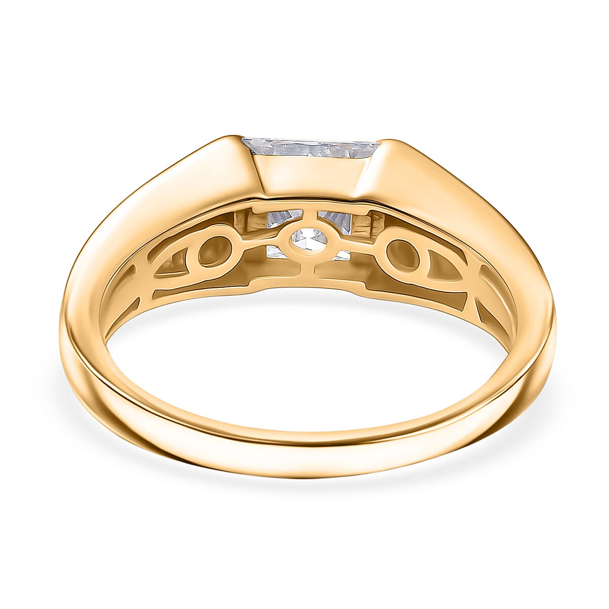 1.1 Ct. Moissanite Band Ring in Yellow Gold Plated Sterling Silver 8275809 5