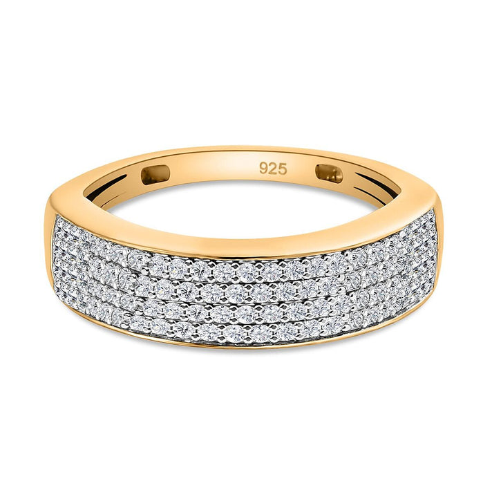 D'Joy - Moissanite Band Ring in 18K Vermeil Yellow Gold Plated Sterling Silver 7505204 1