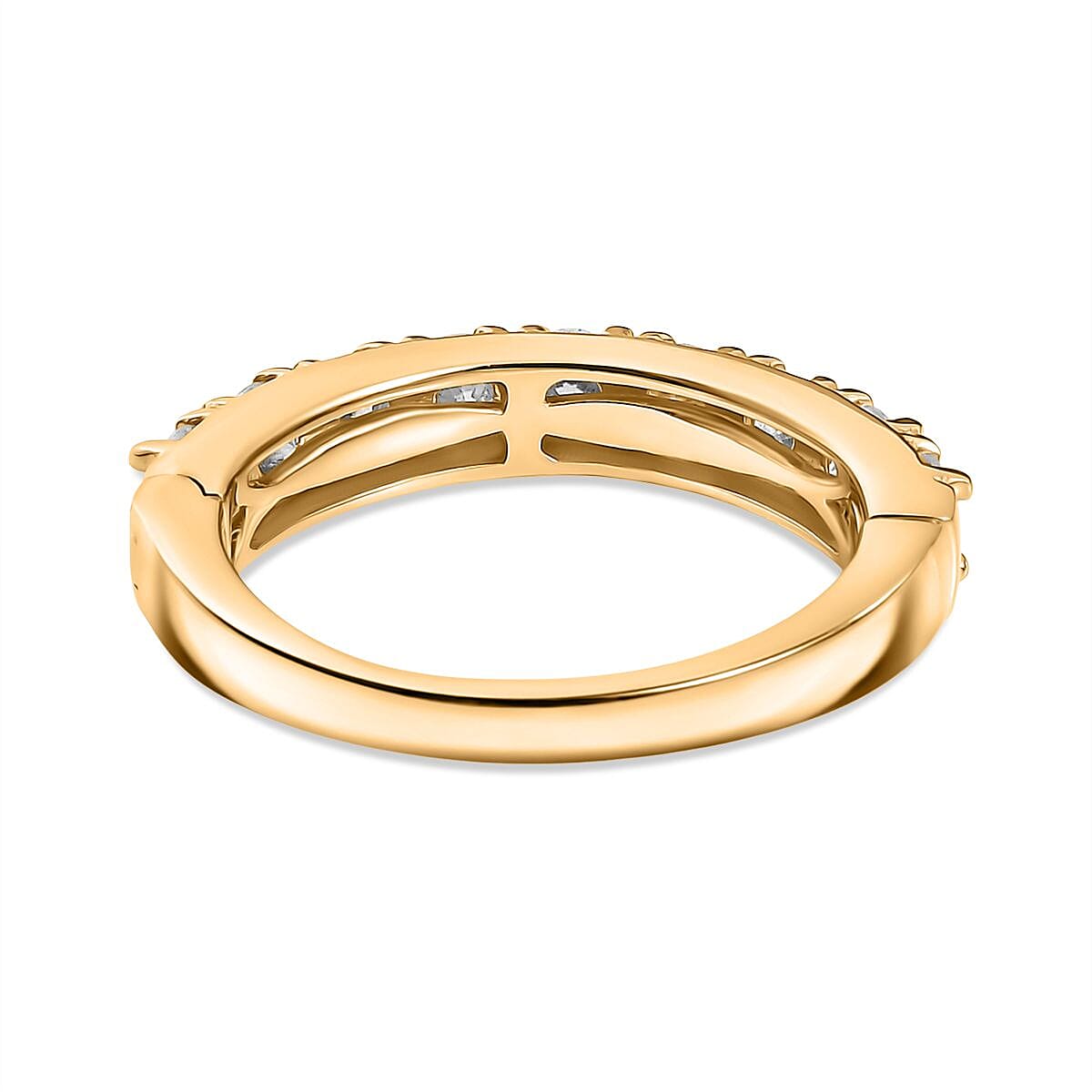 Moissanite Band Ring in 18K Vermeil Yellow Gold Sterling Silver 8168523 5