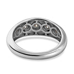 Moissanite  Band Ring in Platinum Overlay Sterling Silver 0.28 ct,  Silver Wt. 5 Gms  0.920  Ct.