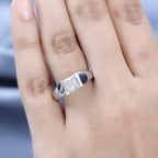 D'Joy Moissanite Solitaire Ring in Platinum Overlay Sterling Silver 1.15 Ct