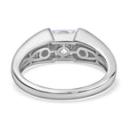 D'Joy Moissanite Solitaire Ring in Platinum Overlay Sterling Silver 1.15 Ct