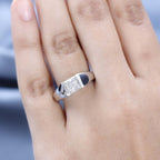 D'Joy Moissanite Solitaire Ring in Platinum Overlay Sterling Silver 1.15 Ct