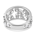 The Exclusive Moissanite Bubble Ring in Platinum Overlay Sterling Silver