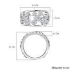 The Exclusive Moissanite Bubble Ring in Platinum Overlay Sterling Silver